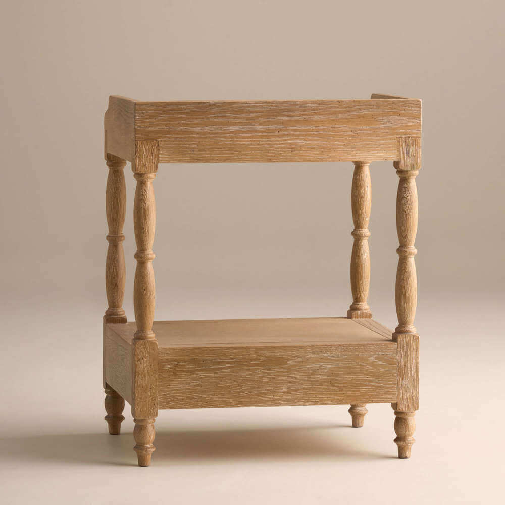 Lyon Bedside Table, Weathered Oak